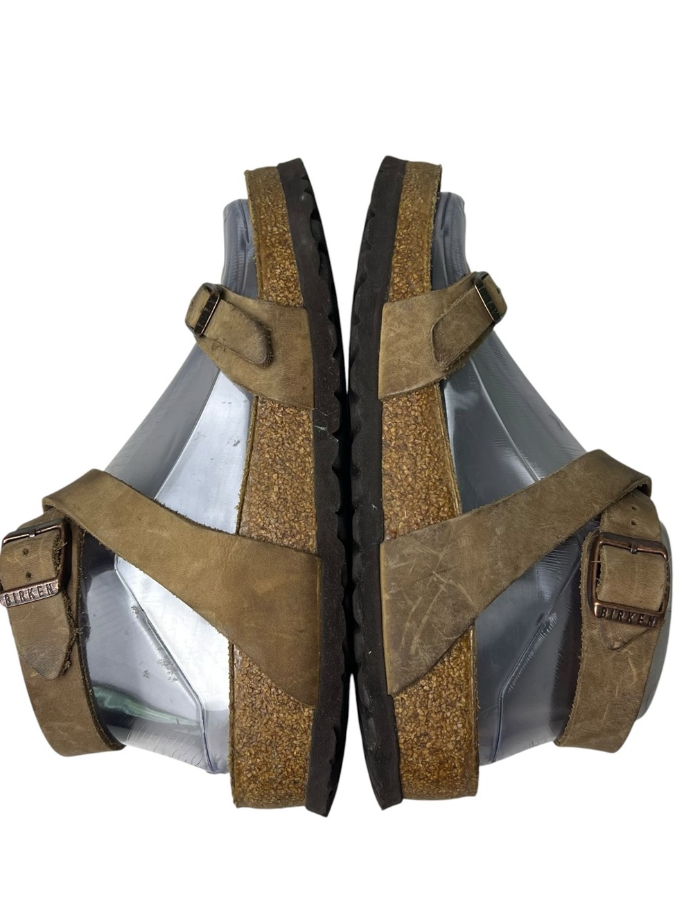 Birkenstock Yara Strappy Size 36 (5-5.5) Brown Suede Ankle Strap Leather Sandals - Picture 8 of 15